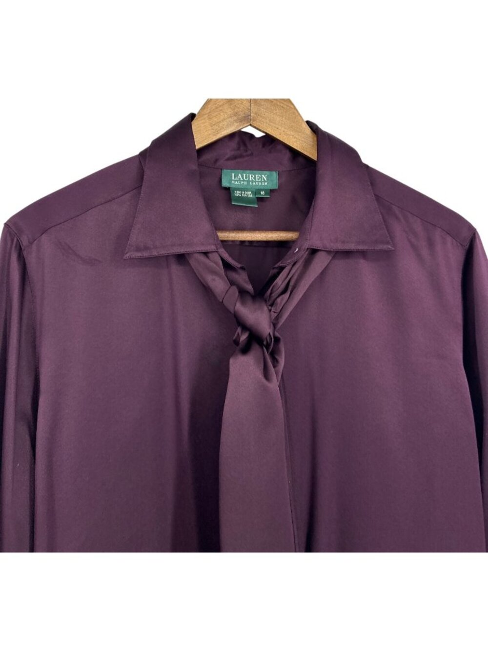 Lauren Ralph Lauren Silk Long Sleeve Blouse With Matching Skirt Women's Size 16 - Picture 5 of 16